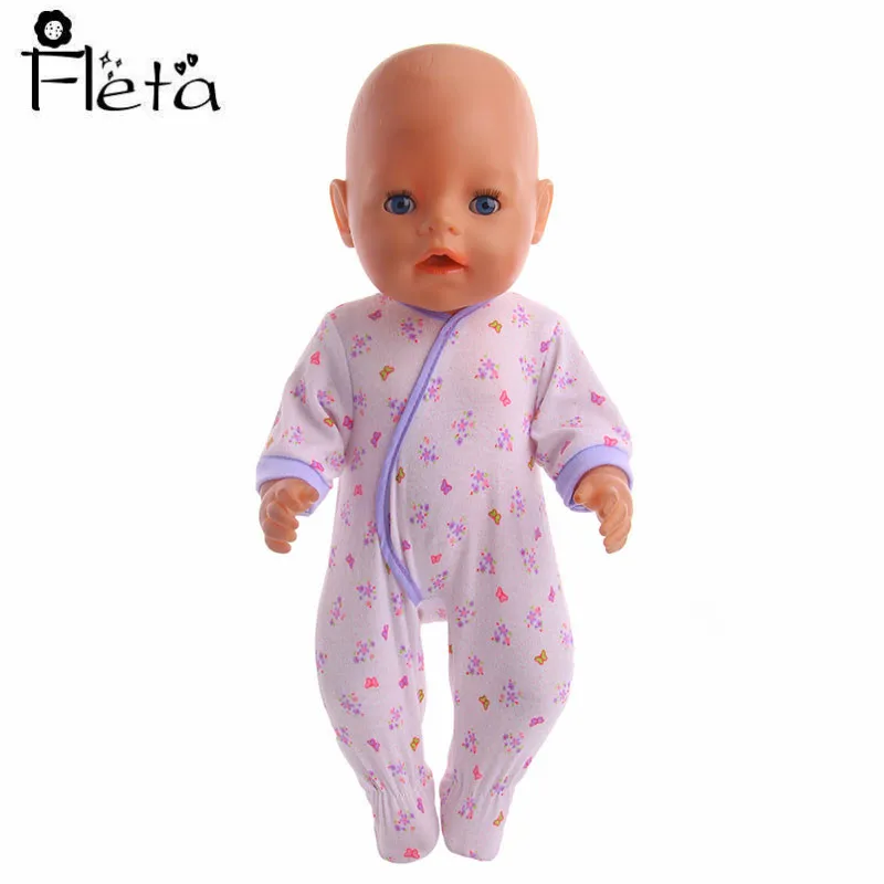 Кукольный комбинезон, ночная рубашка и одежда для сна, подходит для 18 дюймов, американский и 43 см, подарок на день рождения для девочки нашего поколения