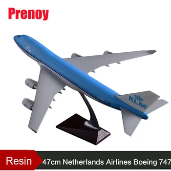 

47cm Resin KLM B747 Aircraft Model Netherlands Airlines Airways Model Holland Boeing 747 Airplane Airbus Stand Plane Model KLM