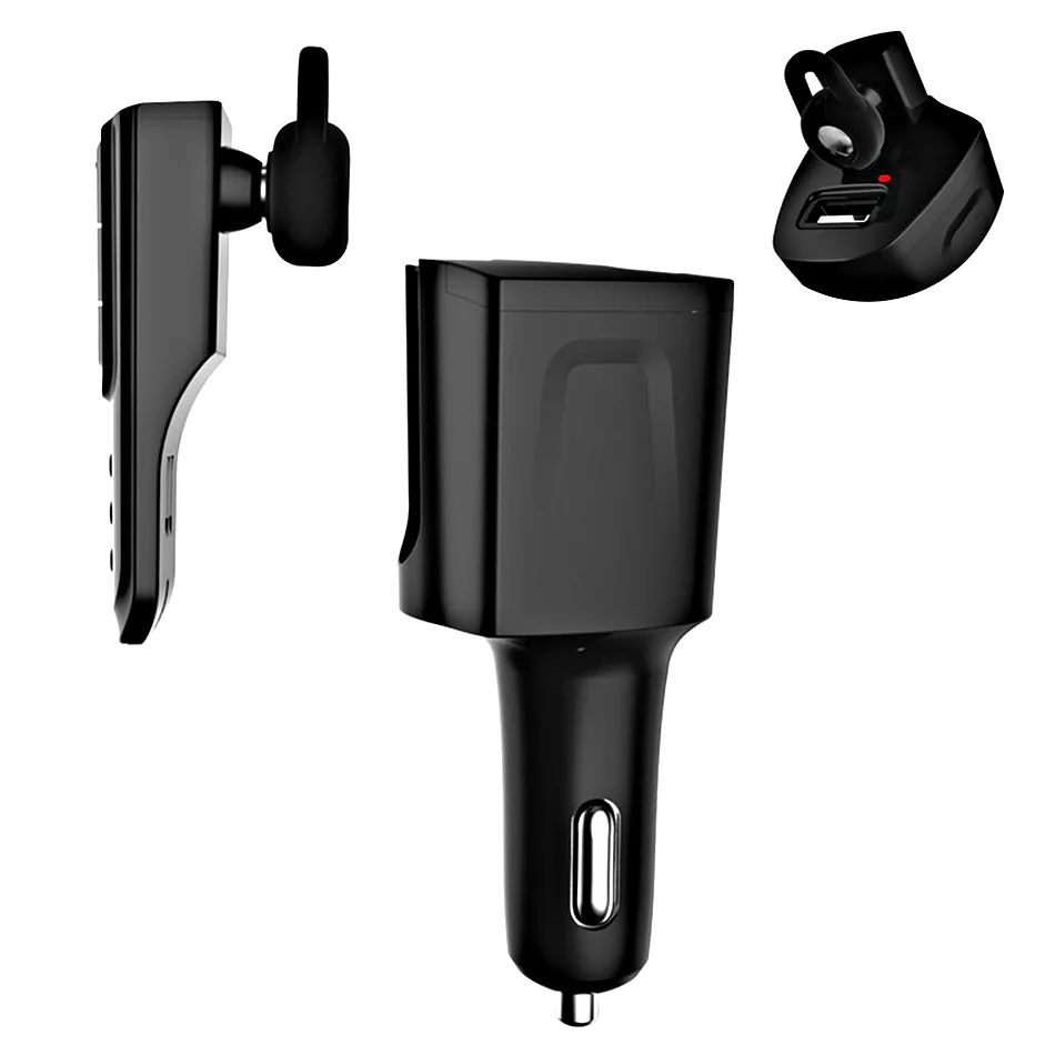Автомобильное зарядное устройство с беспроводной bluetooth-гарнитурой Handfree быстрое