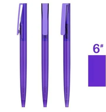 [4Y4A] 100 шт./партия(DIY логотип> 100 шт.) креативная шариковая ручка простая рекламная ручка подарки пластиковая шариковая ручка школьная рекламная ручка на заказ - Цвет: 6