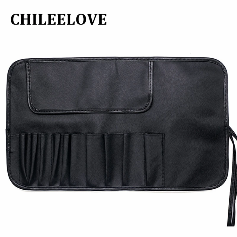 

CHILEELOVE Black Cosmetic Bag Makeup Brushes Kit Bag Handbag Pouch For 10 Piecs Make Up Brushes(Without Brush)