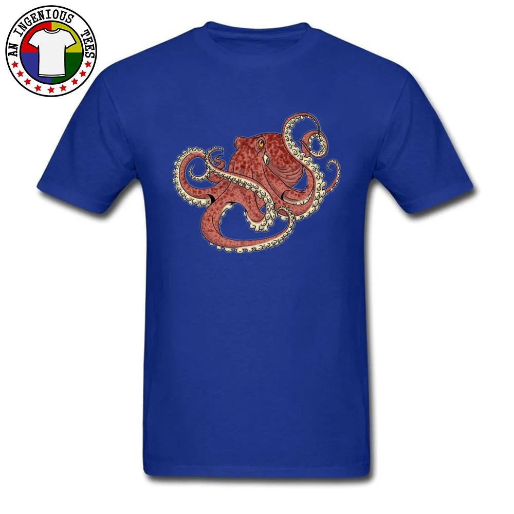 ComicsCasual Short Sleeve Tops Shirt Summer Oversized O Neck All Cotton Tops T Shirt Mens T Shirts Tentacle Drop Shipping Tentacle blue