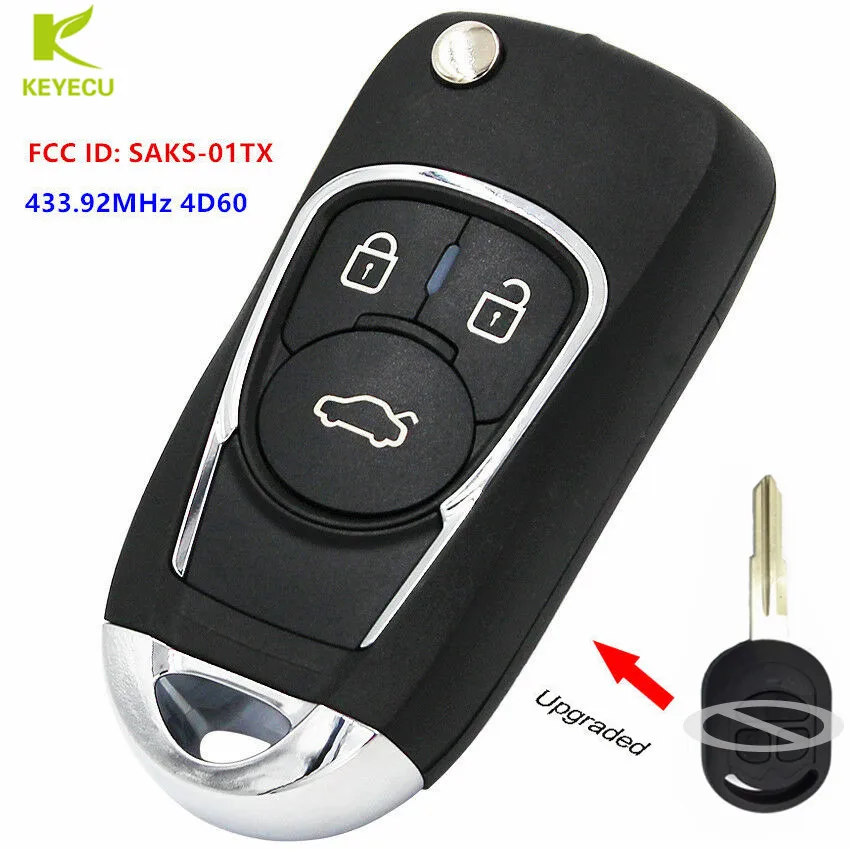Пульт дистанционного управления KEYECU 433 92 МГц 4D60 для Chevrolet Optra Lacetti Daewoo Nubira Holden/Ravon