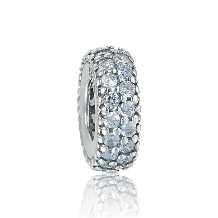 

Fits Pandora bracelets Abstract Silver Spacer With Cz Diy Spacers 925 Sterling Silver Jewelry Original beads LW625