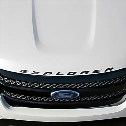 

For Ford Explorer 2011-2019 Glossy Black Hood Letters Emblem Explorer Name Plate