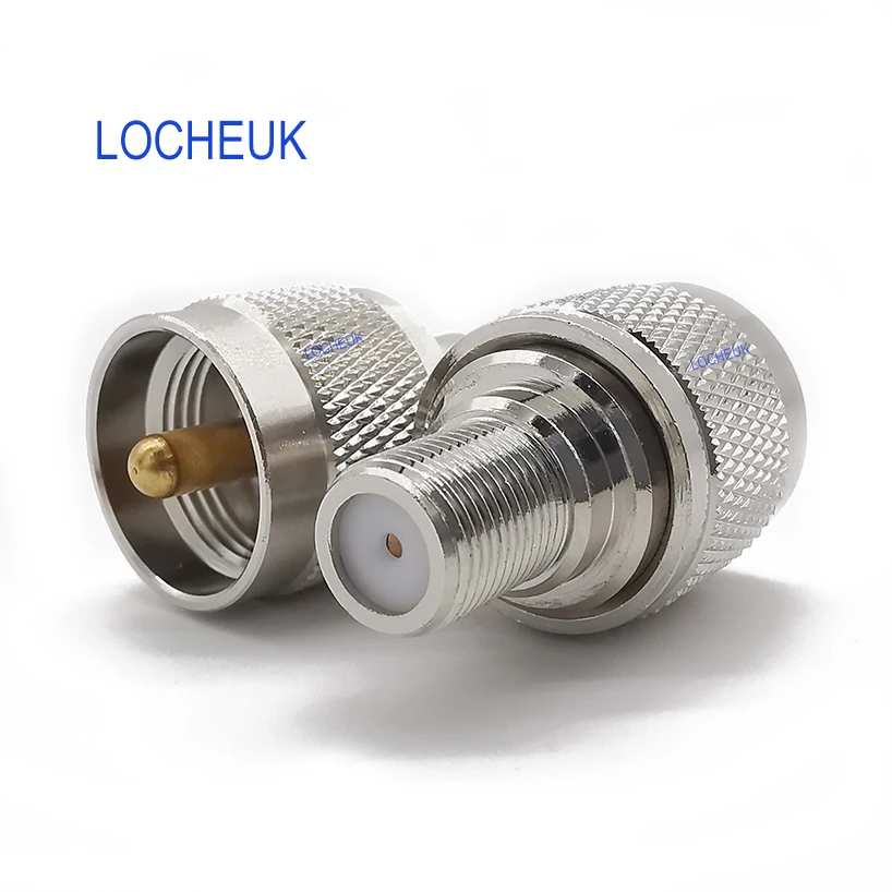 

UHF PL259 Male Plug to F Type Female RF Coaxial Coax Adapter UHF PL-259 Jack Connector for TV Antenna RG6 Cable Wi-Fi Radios