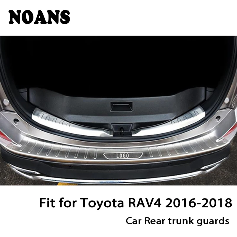 

NOANS For Toyota RAV4 XA40 2016 2017 2018 Auto Car Rear Trunk Door Bumper Anti Scratch Strips Stainless Steel Accessories