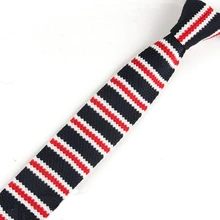 Мужские красные галстуки в полоску, классический вязаный галстук, узкие Вязаные Галстуки мальчишник, деловой ГАЛСТУК ZZLD707