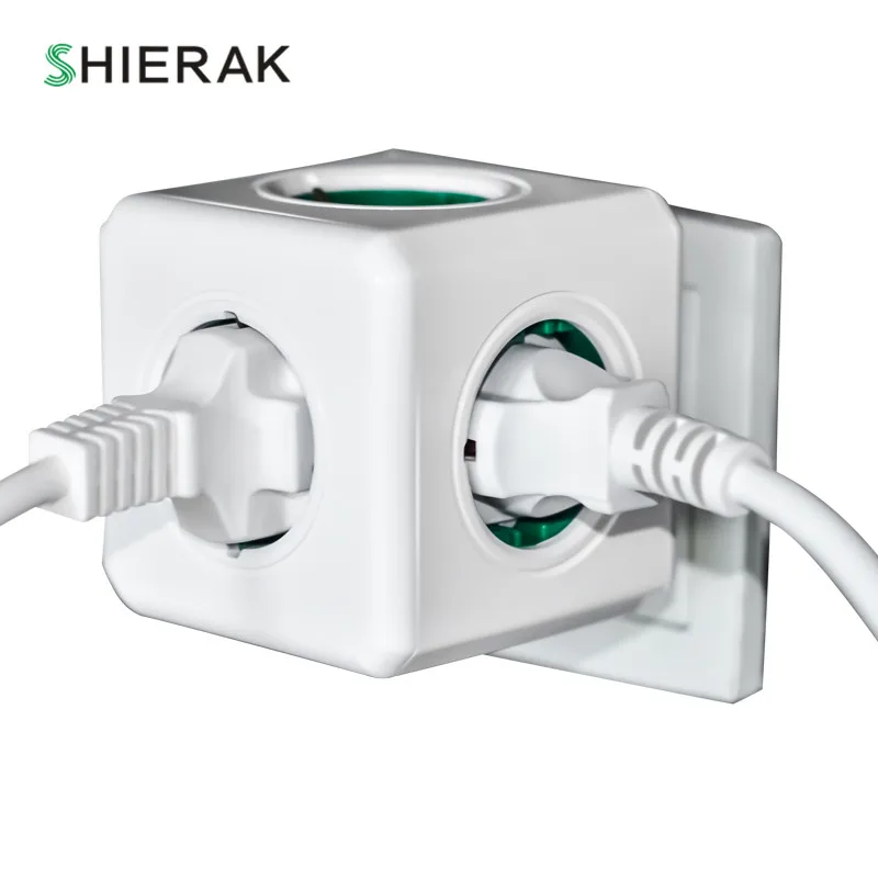 Электрическая розетка SHIERAK для умного дома европейская вилка 4 розетки без USB