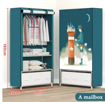 Минималистический Набор для творчества многофункциональные шкафы гардеробные экономит пространство вмещает современный портативные гардеробы мебель для спальни - Цвет: A-mailbox