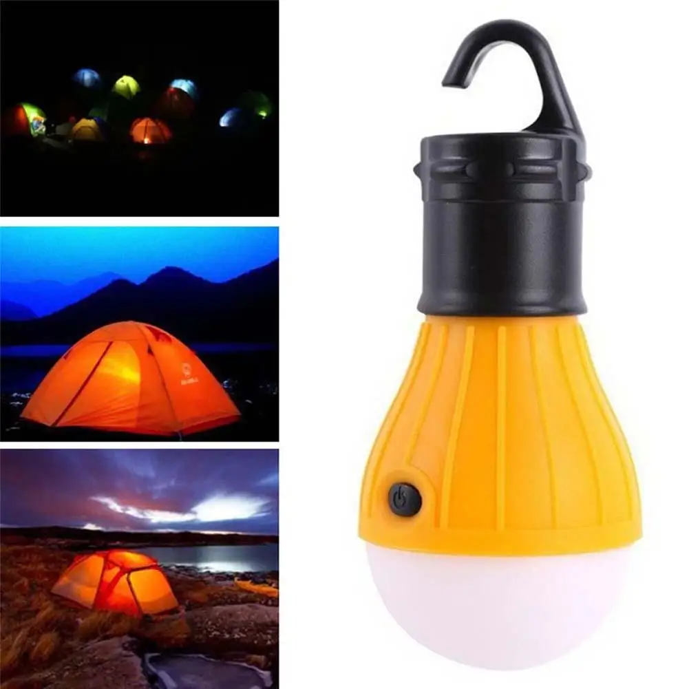 Portable outdoor Hanging 3LED Camping Lantern Soft Light LED Camp Lights Bulb Lamp For Camping