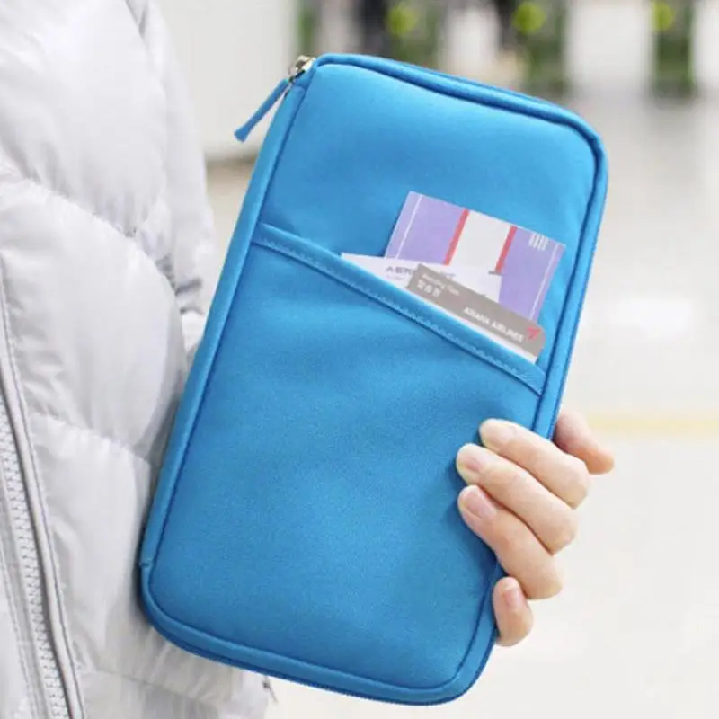 

Fashion Travel Bag Wallet Purse Document Organiser Zipped Passport Tickets ID Holder