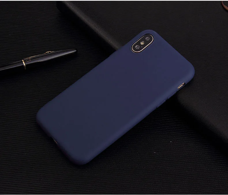 Для iphone X XS MAX XR чехол матовый карамельный однотонный Силиконовый ТПУ мягкий для R S