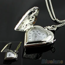 Горячая Распродажа полые часы в форме сердца ожерелье подвеска цепь для женщин