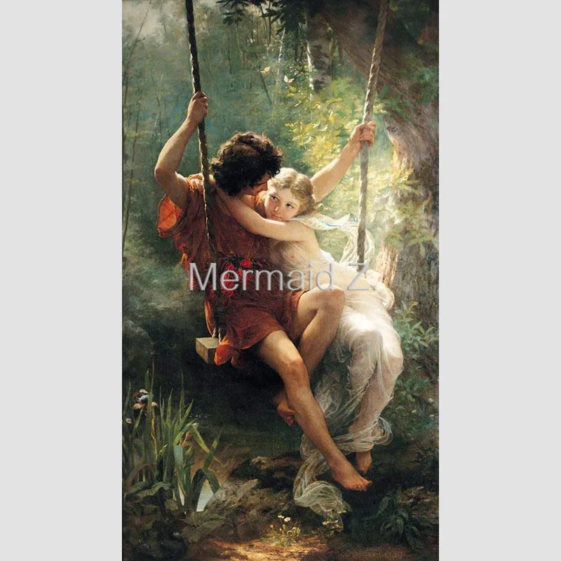 

Artist Hand-painted Oil Painting Abstract painting on canvas Painting La Printemps by Pierre-Auguste Cot Living room decor