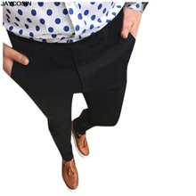 KLV брюки Модные мужские Длинные повседневные деловые тонкие расширяемые брюки костюм брюки простые Передние брюки все сезоны одежда 9531