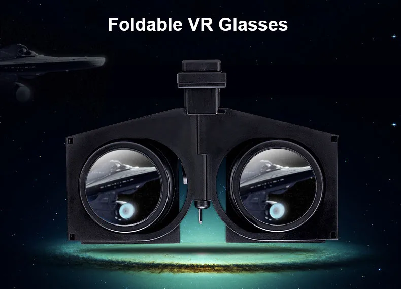Портативный VR Fold V1 Google картонная коробка складная Виртуальная реальность 3D очки