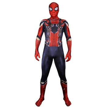 

Kids Adult Iron Spider Cosplay Costume Spider Superhero Halloween Costume 3D Print Zentai Suit Bodysuit Jumpsuit