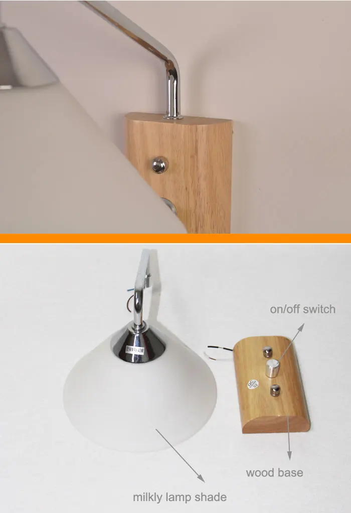 Glass shade wood light_06