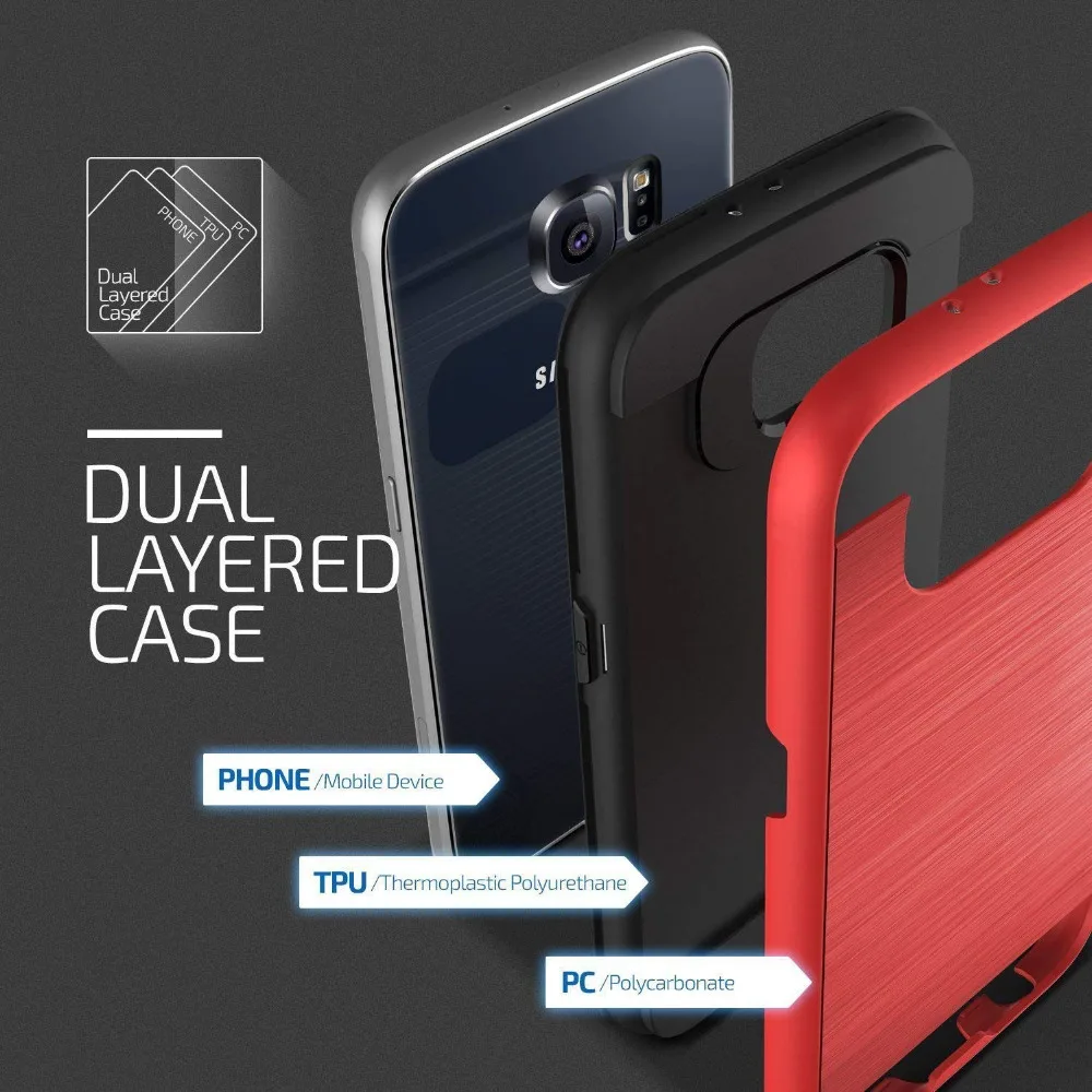 Hybrid Slim Brushed Shockproof Case Cover For Samsung Galaxy S7 S8 J1 J3 J5 J7 A3 A5 A6 J4 J6 S6 Edge S9 Core 2 Armor Case Coque7
