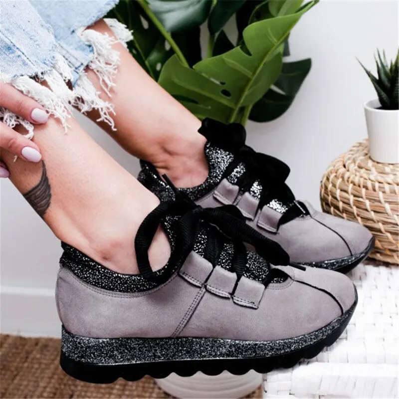 

Puimentiua 2019 Women Shoes New Black Sneakers For Women Vulcanize Shoes Tenis Feminino Lace-up Casual Femme Zapatos De Mujer