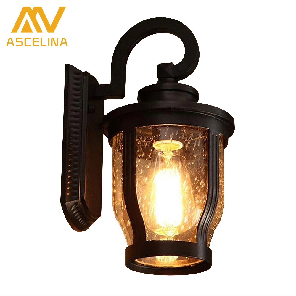 

LOFT Antique Waterdrops Waterproof Design Light Shade Wall Sconce Modern Kerosene Lamp outdoor lighting edison vintage bulbs