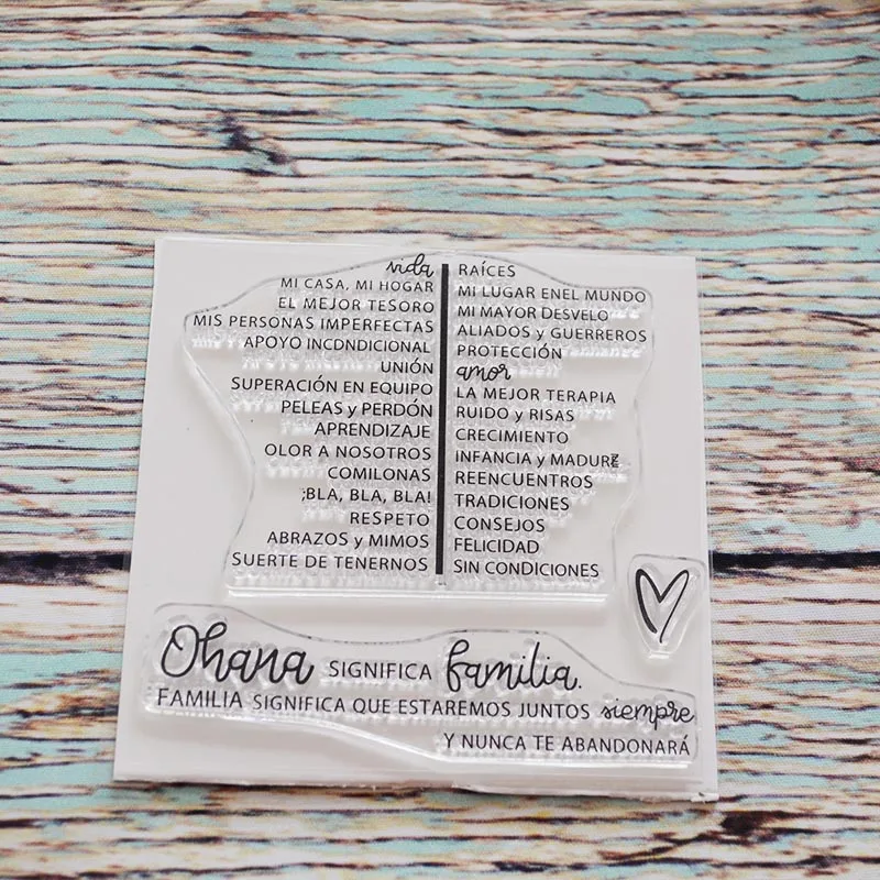 

Spanish suerte de tenernos Transparent clear stamp for DIY Scrapbooking/Card Making/Kids Christmas Fun Decoration Supplies