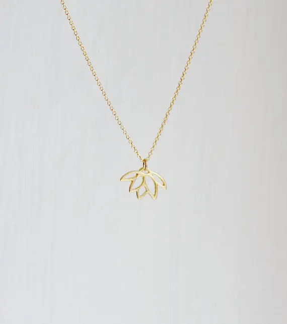 Gold lotus necklace - lotus pendant -.jpg_.webp
