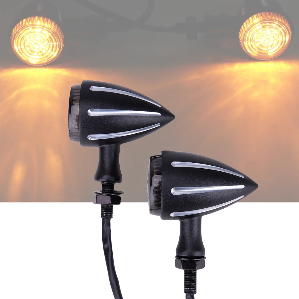 

Motorcycle CNC Bullet LED Turn Signal Indicator Light Lamp Blinker Light For Cruiser For Bobber Chopper ATV For BMW