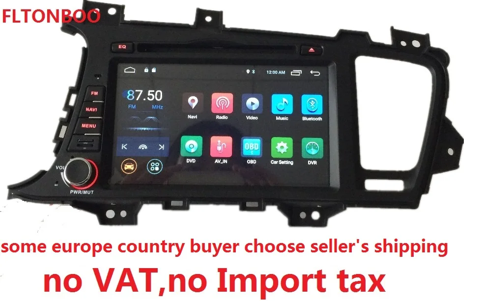 Sale 8" Android 8.1 for KIA K5 car dvd,gps navigation 4G,Wifi,BT,4 core,1080P,16G flash,1024 x 600,Russian,English 1