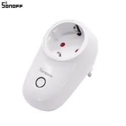 Sonoff S26 Wi-Fi умная розетка Us/Uk/Eu Беспроводной Plug Мощность розетки умный дом переключатель работать с Alexa google помощник Ifttt