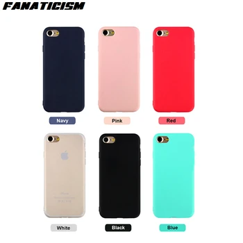 

300pcs Soft Silicone Matte Phone Case For iphone 11 Pro XR X XS Max 8 7 6S Plus 5 SE Anti-fingerprint Candy Color Soft TPU Cover