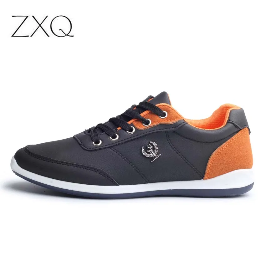 New 2017 Men Shoes Lace Up Designer Spring Autumn Fashion Men Casual Shoes Male Footwear For Men Black Blue