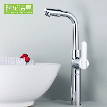 

Bathroom Heightened Above Counter Bath Basin Faucet, Brass, Basin Waterfall Faucet Hot and Cold Mixed Wash Basin Sink Faucet