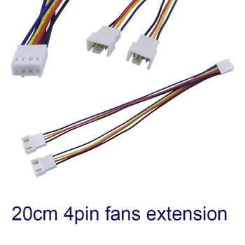 

20cm PC Motherboard Fan Cooling 4 Pin to 2x 4pin PWM Extension Cable New new