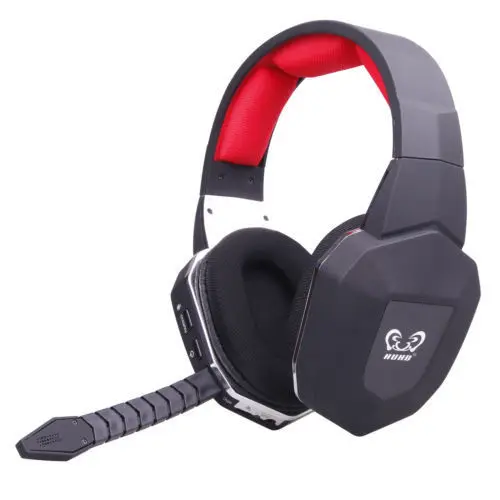 HUHD Fiber Optical Stereo Wireless Video Game Headset Headphone With Detachable Microphone for