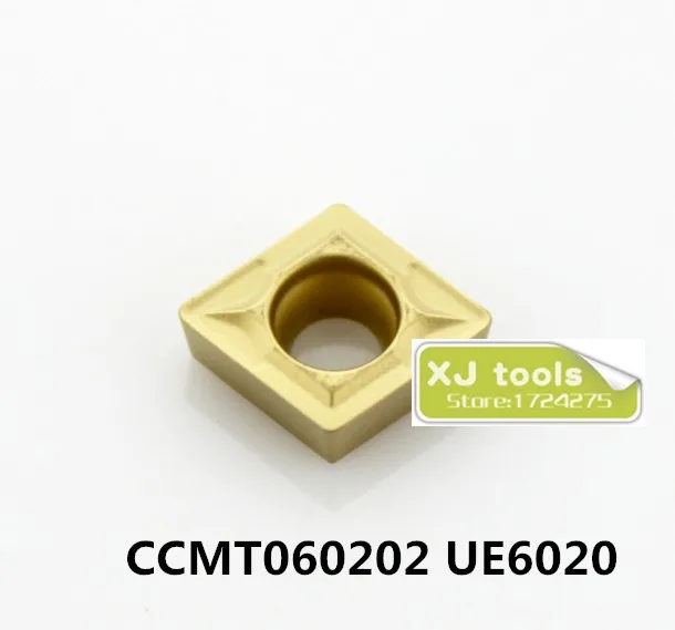 

10pcs CCMT060202 UE6020/CCMT060204 UE6020/CCMT060208 UE6020 carbide inserts for SCLCR,Turning Blades,Cutting Tips for Steel