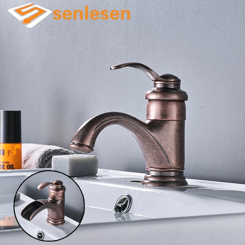 

Senlesen Basin Fauce Two Types Single Handle Hot and Cold Water Deck Mount Mixer Tap Sink Faucet Para Bathroom Faucet