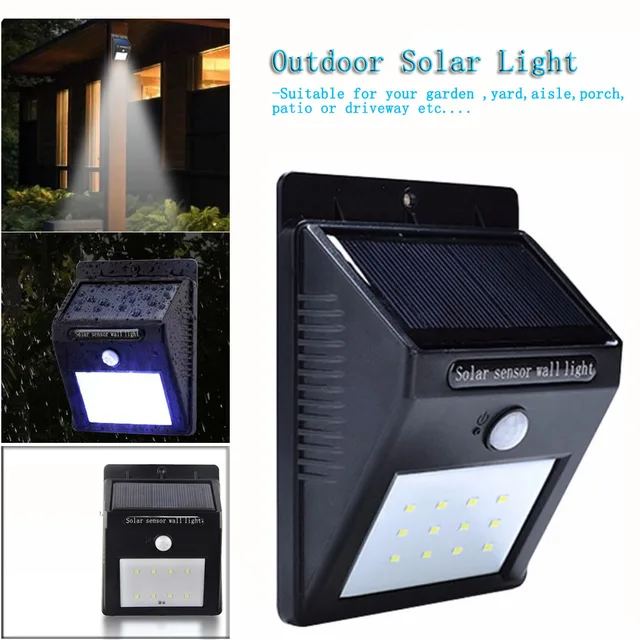 Waterproof Led Solar Light Motion Sensor Outdoor Wall Waterproof Led Solar Light Motion Sensor Outdoor Wall Lamp Lighting For Garden Yard Path Street 20led