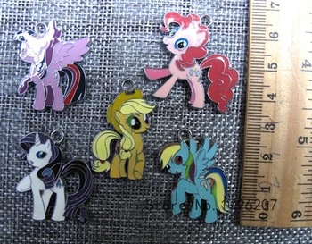 

10 Pcs My Pony Cartoon Charm Necklace/Bracelet/Earrings Pendants DIY Jewelry Making Accessories T-20