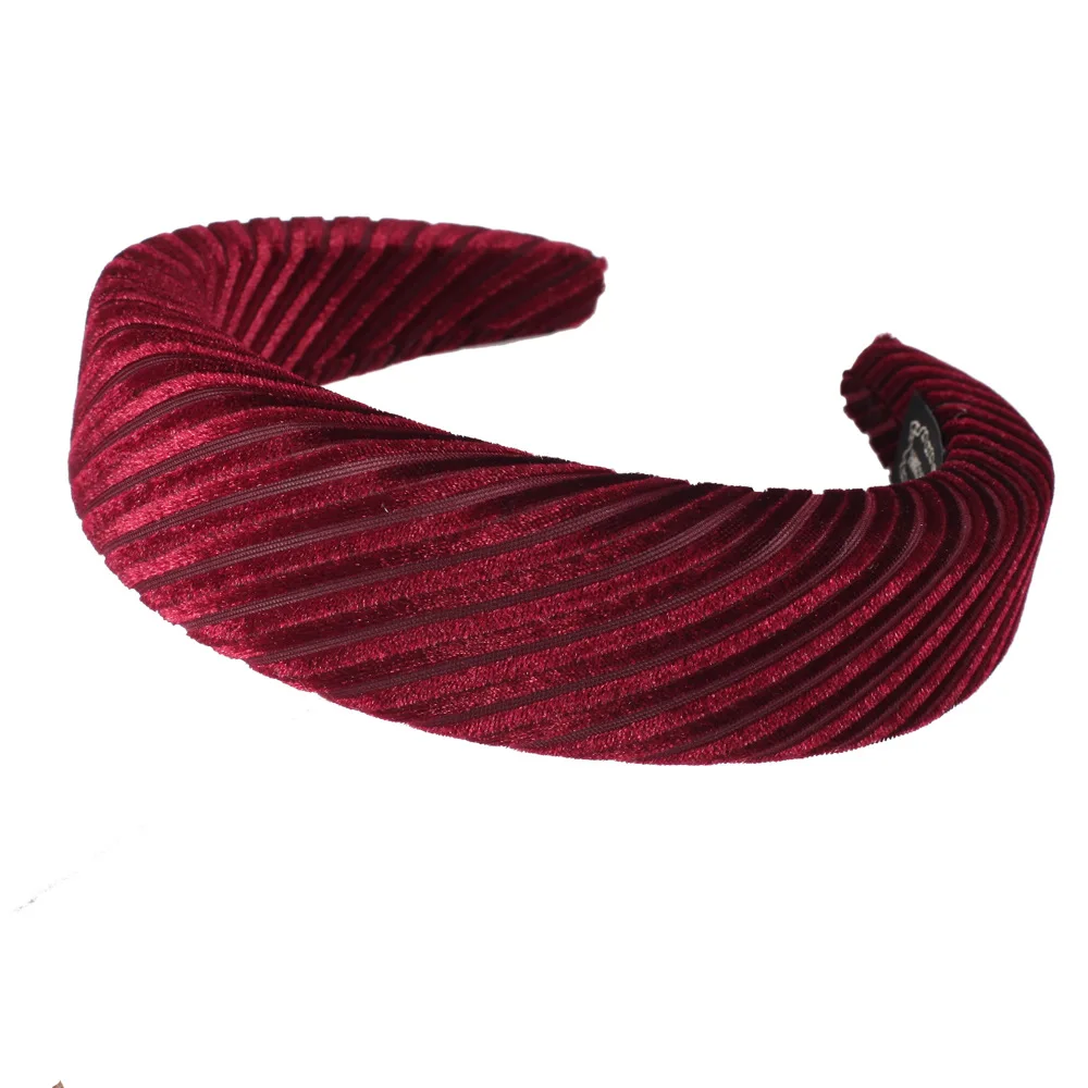AWAYTR Корейская версия новой стильной однотонной фланелевой губчатой повязки для волос с широкими полями простые аксессуары для волос повязка для волос
