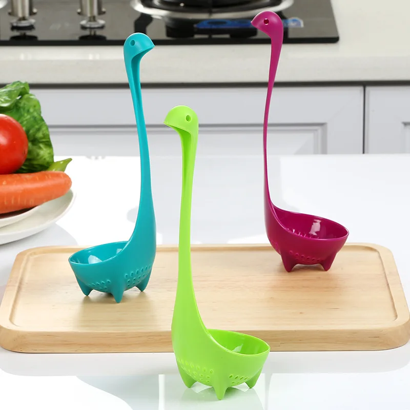 

Dinnerware Cartoon Plastic Colander Long Handled Soup Tableware Kitchen Cooking Tools