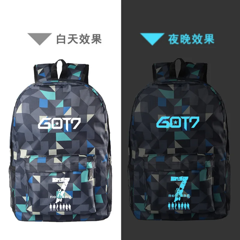 Новинка kpop модный рюкзак got7 Серебристая книжная сумка Q версия мультяшный для