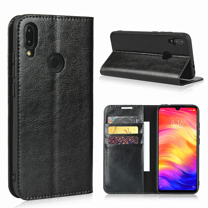 PDGB чехол из натуральной кожи для Xiaomi mi 9 SE 9T Red mi 7A Note 7 8 Pro глобальная версия книги Ретро кошелек Флип Чехол Мягкий чехол