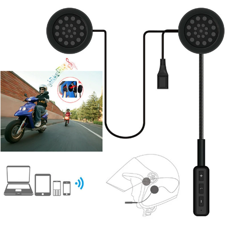 WUPP Motor Wireless Bluetooth Headset Motorcycle Helmet Earphone Headphone Speaker Handsfree Music For MP3 MP4 font