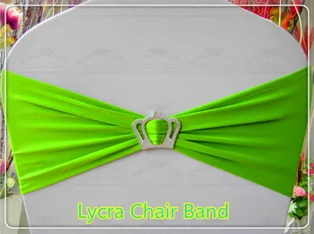 

1-2 --With Crown Buckle-- Spandex/Lycra Chair Band/Expand Bands/Chair cover sash/Table For Wedding Party Banquet Decorations