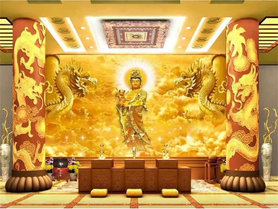 3d обои для комнаты на заказ фрески нетканые buddism godness отправка Детские краски