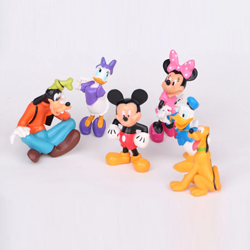 Детские игрушки Disney 6 шт./компл. милые мини Клубные Микки Маус Минни Дональд Дак
