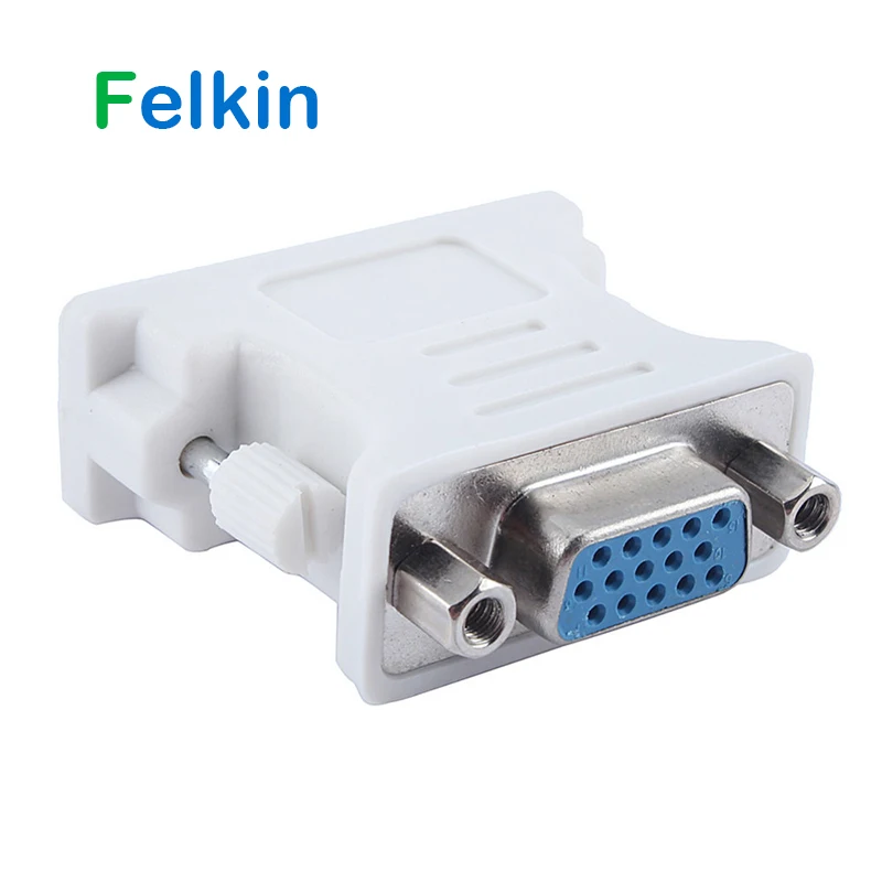 Felkin DVI в VGA Кабель-адаптер папа-мама DVI 24+ 5 Pin в VGA 1080P конвертер адаптер для HDTV монитора компьютера ПК ноутбука