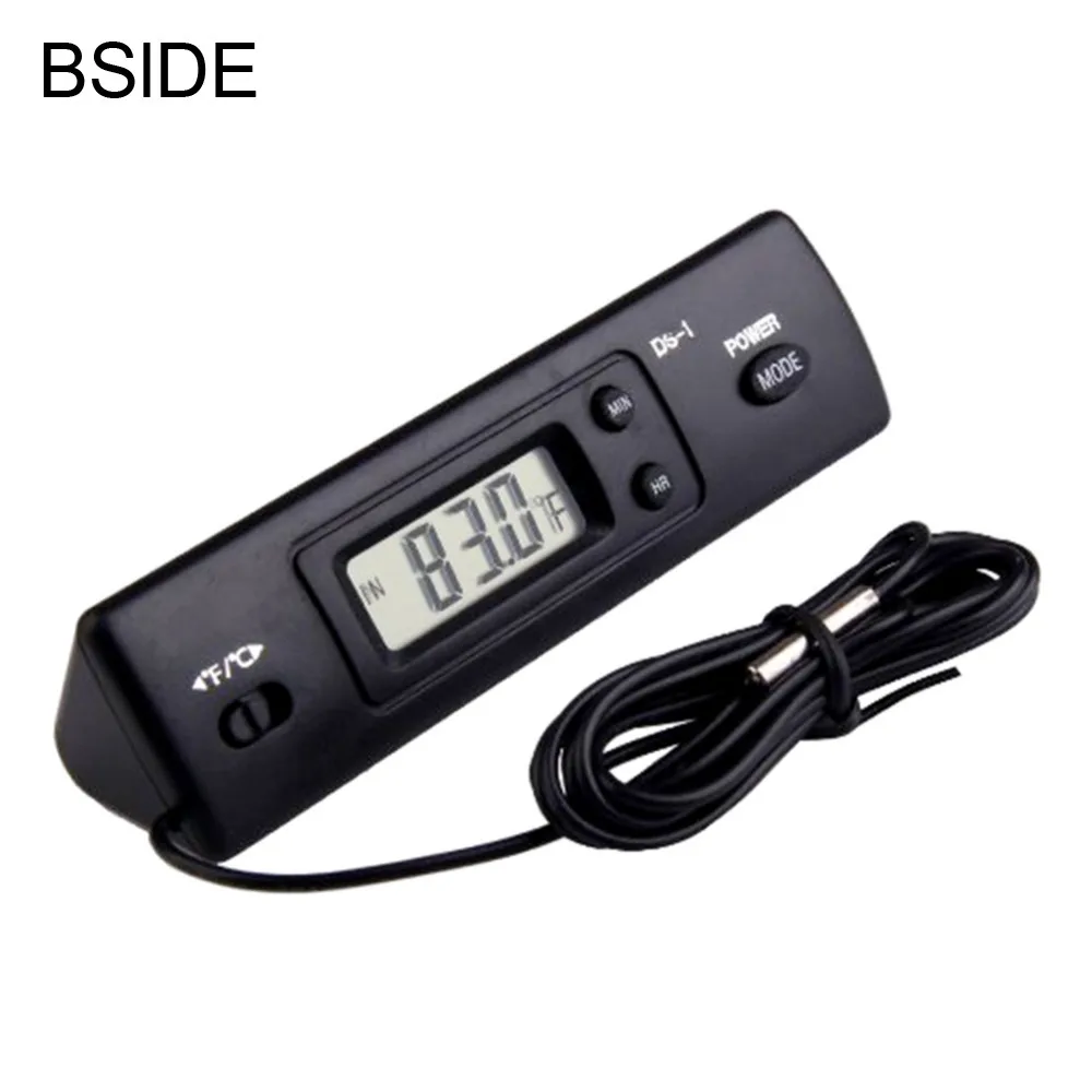 

Portable Digital Indoor/outdoor DS-1 Home Vehicle Digital Thermometer Clock Car Home Office Fridge Temperature Gauge meter